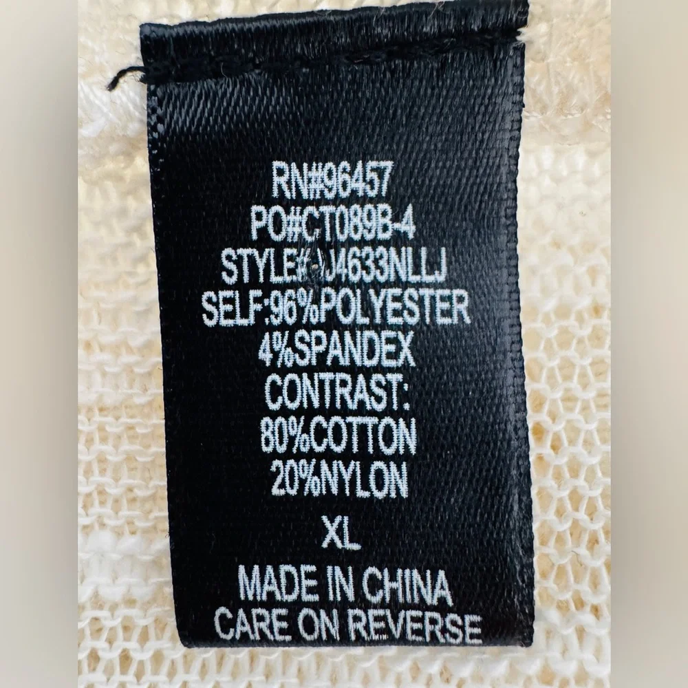 Cream Lace Back Women's Top, Size XL - NWT - Picture 9 of 9